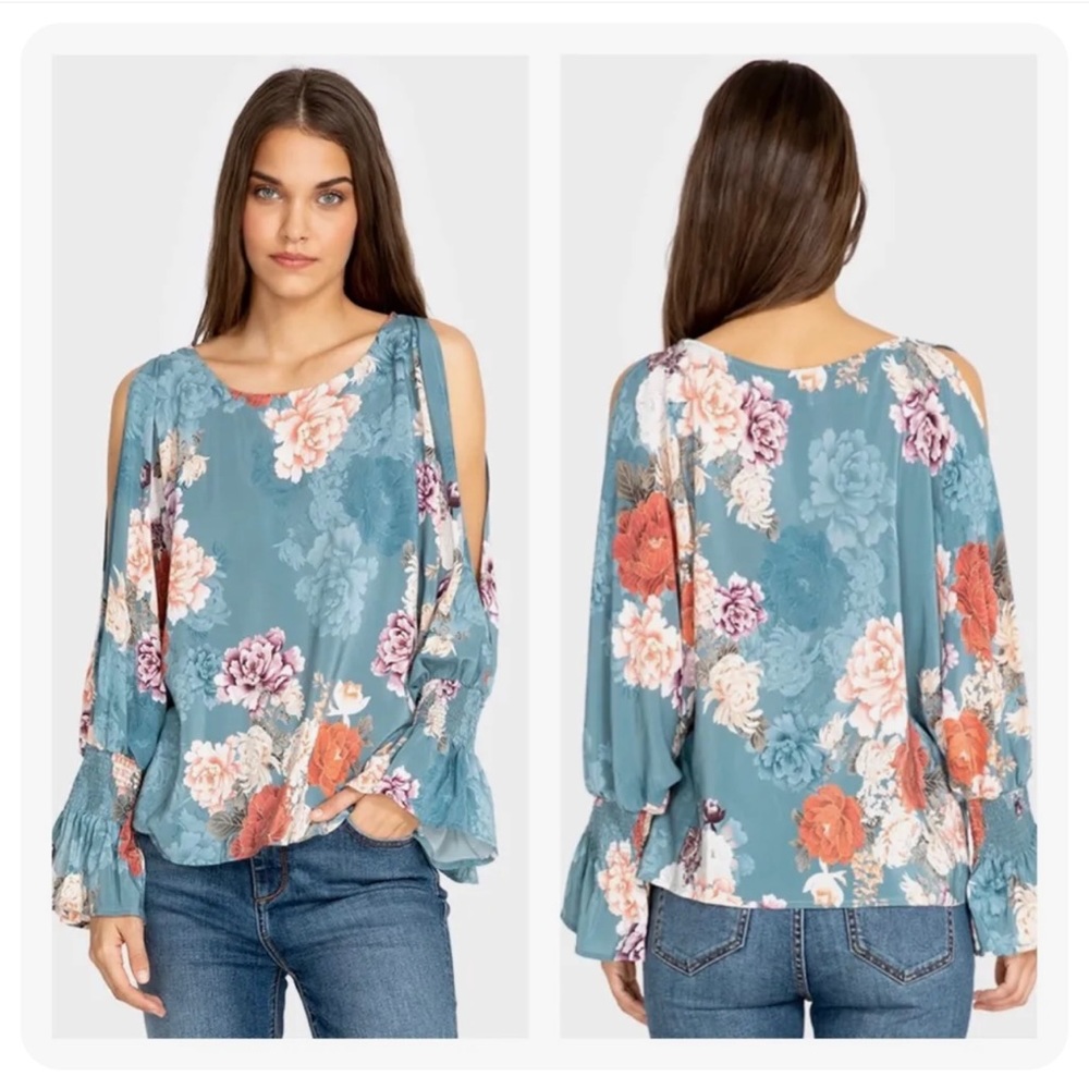 Jade Johnny Was Cold Shoulder Blouse size Small